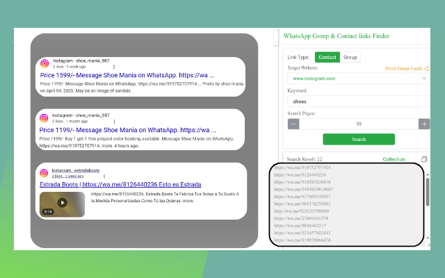 Group Link Scraper Results